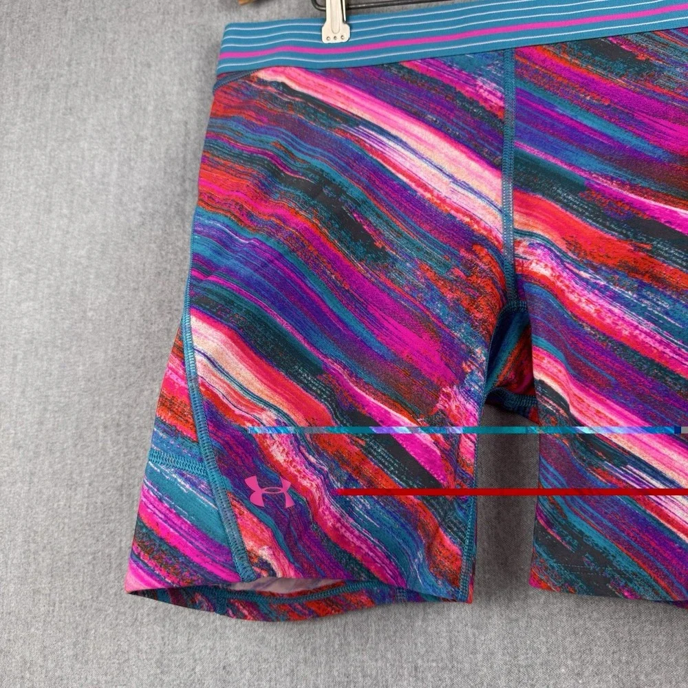 Under Armour Compression Shorts Women's Multicolor Abstract Print Padded‎